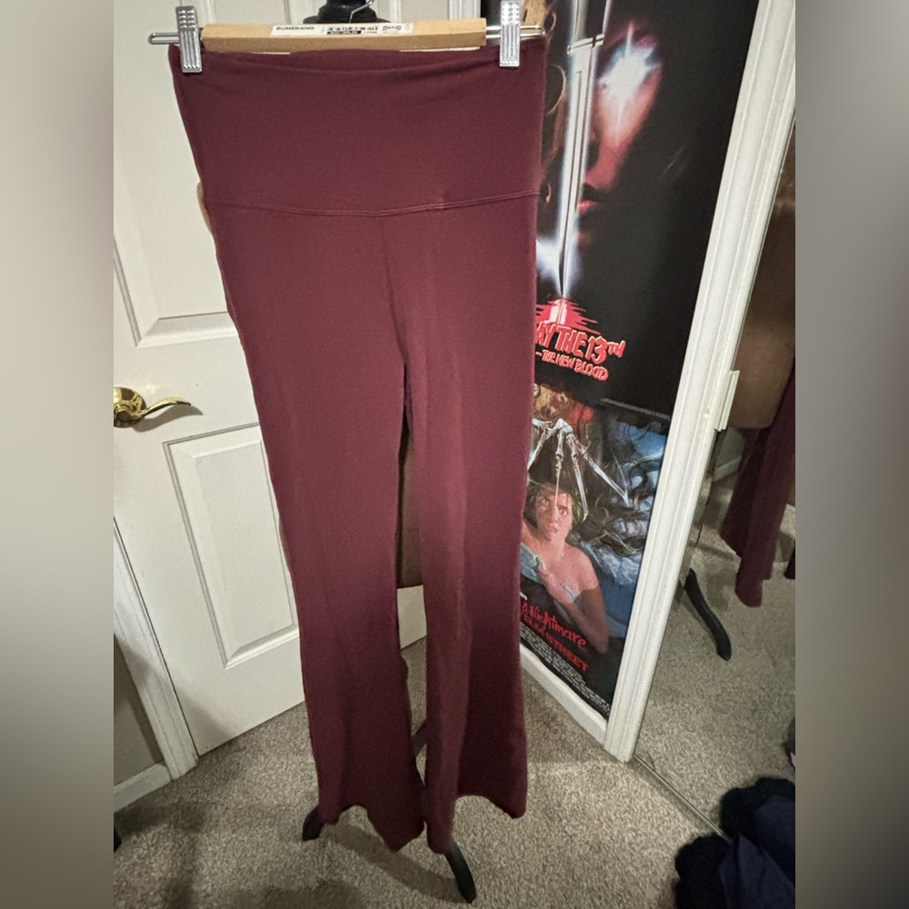 Lululemon Athletica Maroon Flare Pants